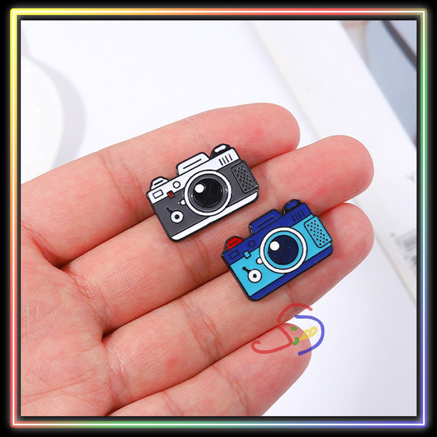 Camera brooch on sale