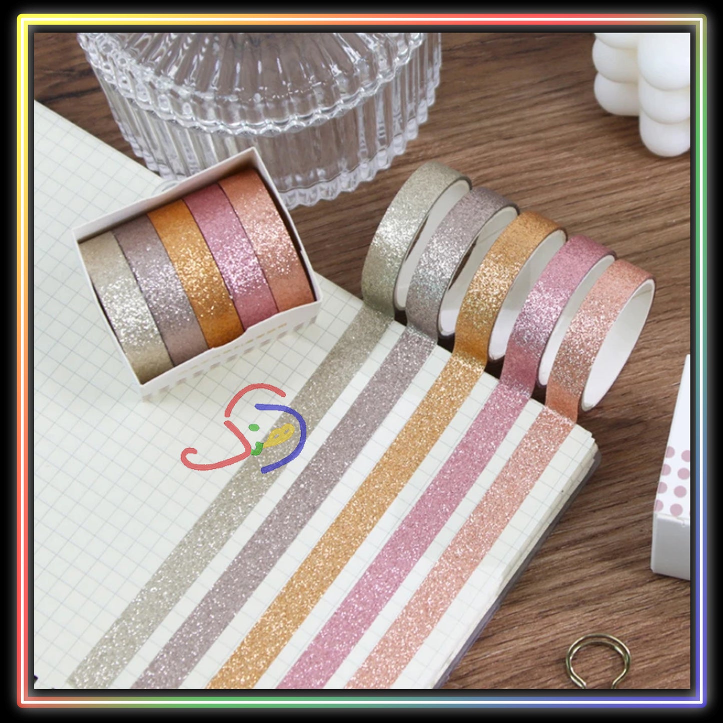 Glitter Washi Tapes - Light