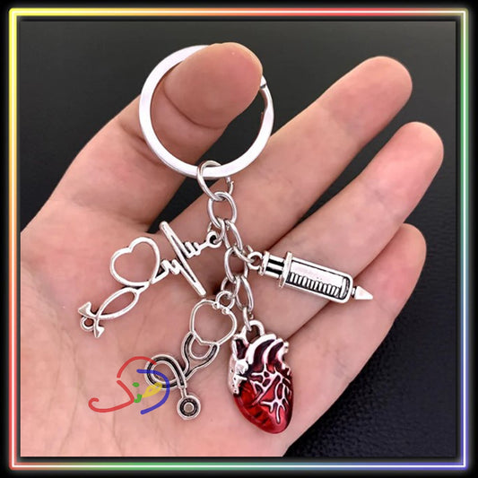 Red Medical Keychain