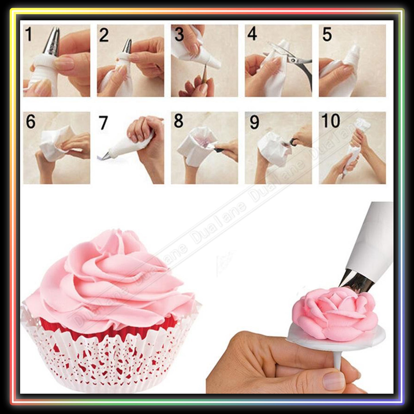 Flower Decorating Nails Set